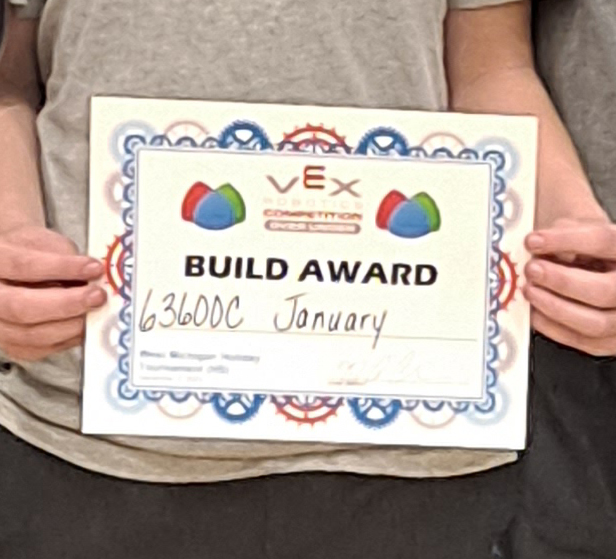 Team 63600C wins Build Award!